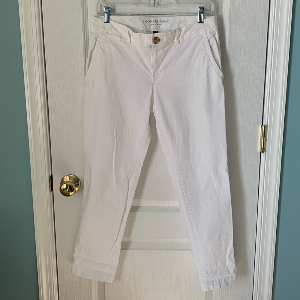 Banana Republic City Chino, white, 4s